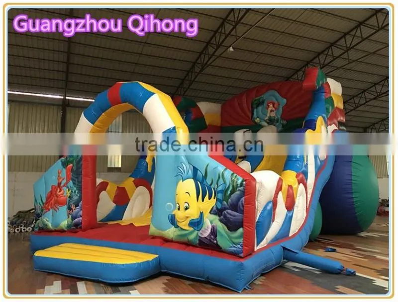 guangzhou inflatable castle bounces and jumping slide for sale