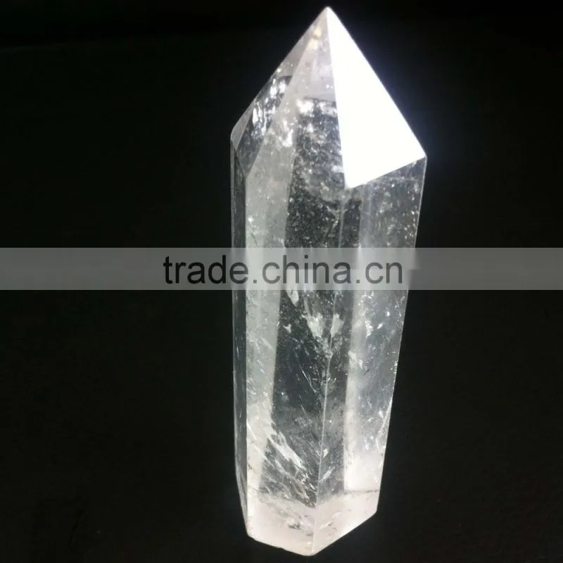 Wholesale Price Natural Clear Quartz 6 Sided Point/ Crystal Healing Wand