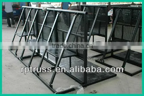 RP Black color Aluminum Mojo barricade with Pass-through gate