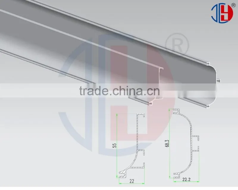 U L long length hidden handle aluminium for kitchen cabinet