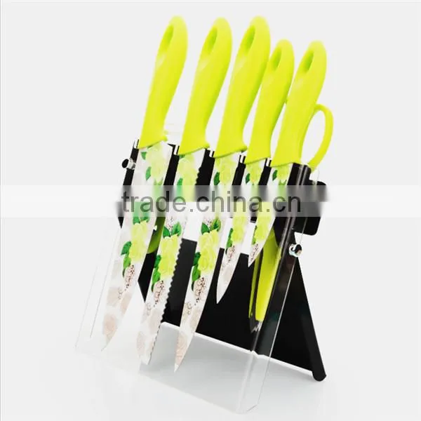 Promotional cheap price printed color 420 stainless steel knife