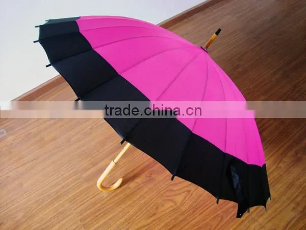 Japanese Umbrella 24 Ribs with Wood Shaft and Handle