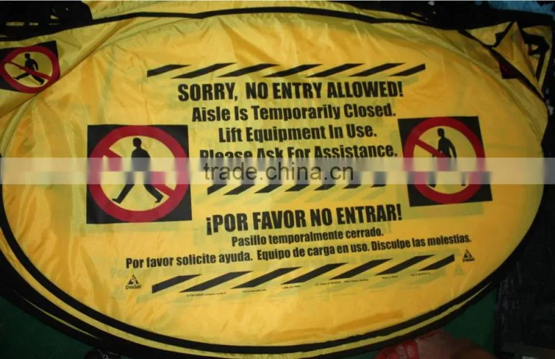 Customized fabric warning sign board