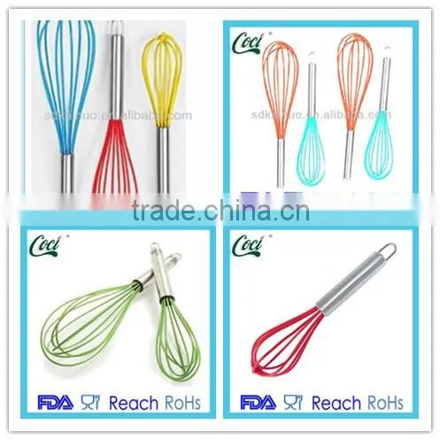 kitchn silicone wire handle stainless steel whisk