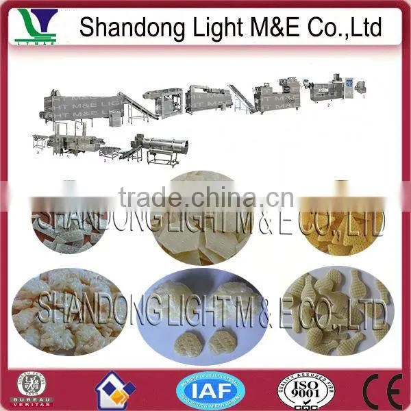 Twin Screw Extruded Fried Wheat Pellets Bugles Making Machine