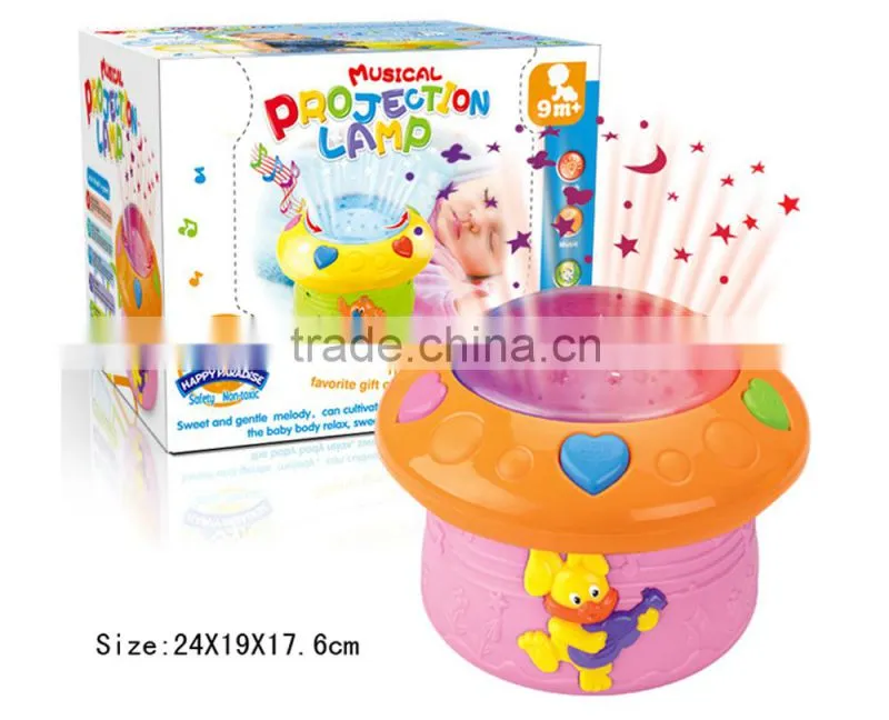 Charming toy projector lamp baby with music