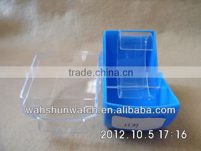 2013 custom colors single display transparent plastic box for watch
