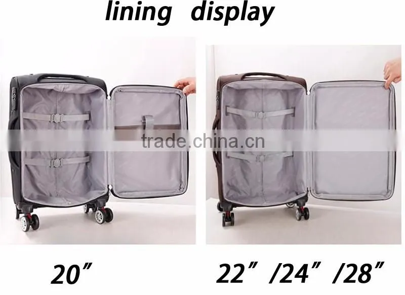 Spinner Caster PA Nylon Suitcase Material Spinner Soft Luggage With Cup Holder