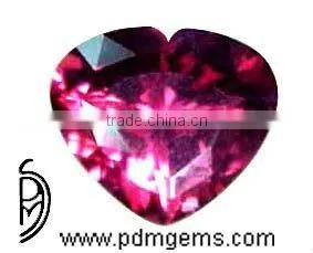7 MM Rhodolite Faceted Heart Gemstone