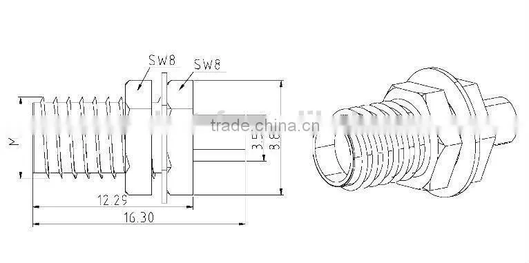coaxial sma female for RG405 fast ship