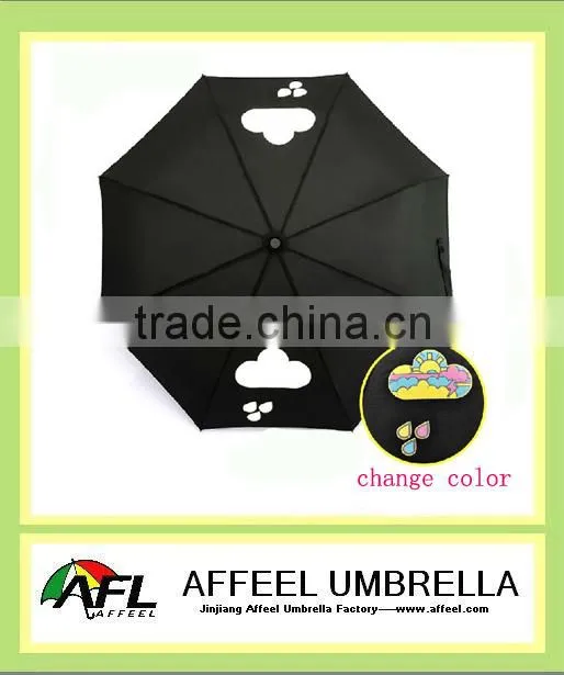 21"x 8k color changing umbrella,folding color changing umbrella