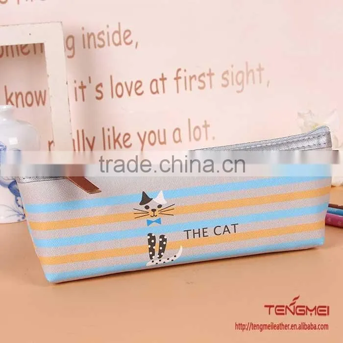 Own design stripe pencil case for school