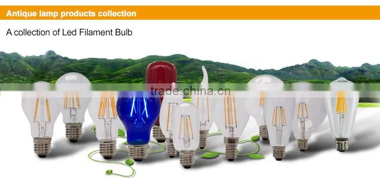 High light transmittance rate filament led candle bulb T300 6W
