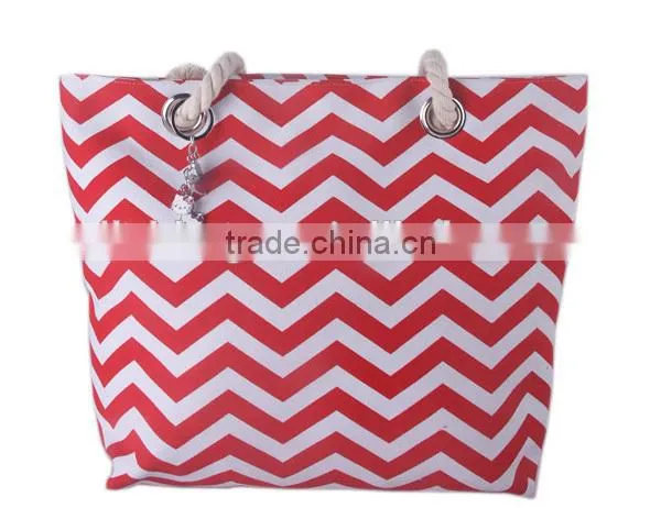 Wholesale Canvas Beach Bag,Chevron Beach Tote Bags