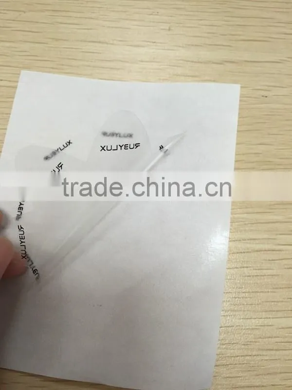 real images sterling sticker label PET trasparent material printing