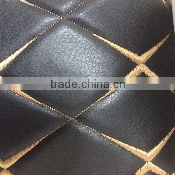 PU synthetic leather fabric for upholstery usage backing combine sponge