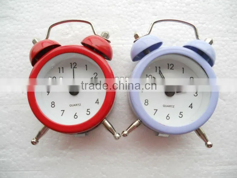 mini cutey decorate quartz analog metal desk clock