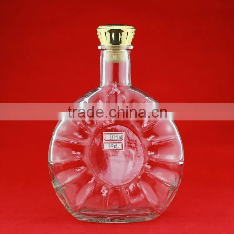 Hot selling good quality fancy glass bottles elegant bottles spirit bottles