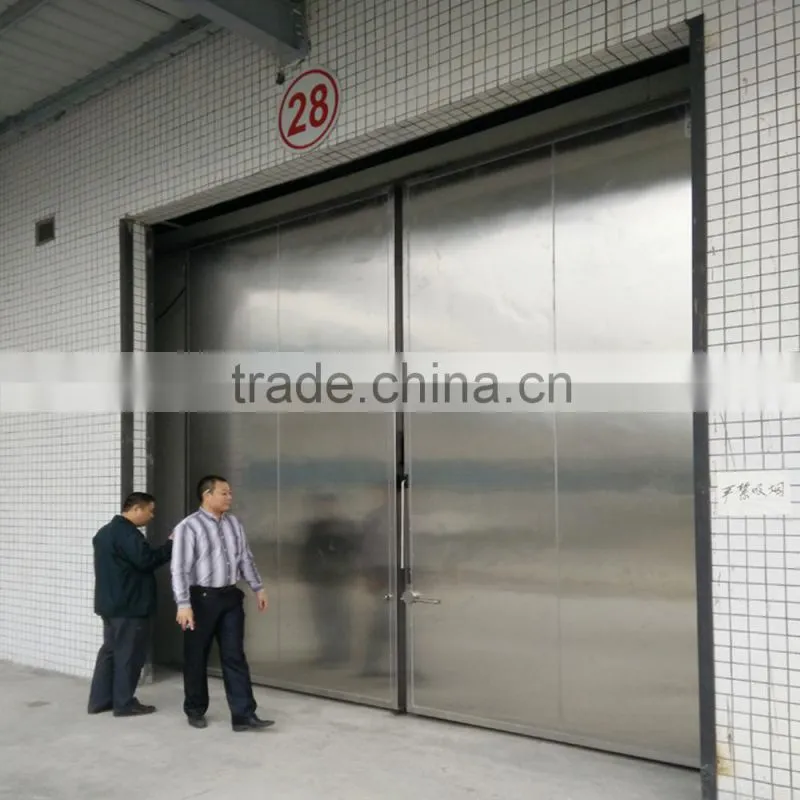 stainless steel manual sliding door for cold room