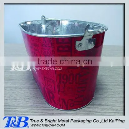 champagne ice bucket,iron bucket with metal handle