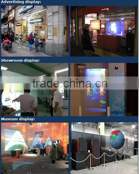 Rear projection film, 3d hologram film for window display