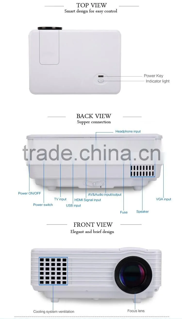 Home Theater Portable Mini 1080P Full hd projector
