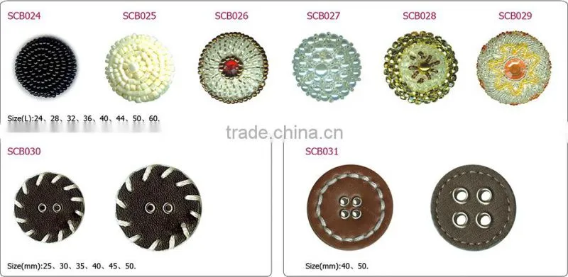 Custom made sewing buttons metal push button made in china