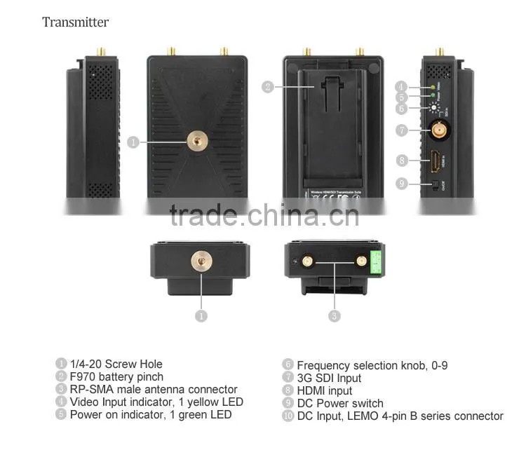 LINK-MI Pro LM-SWHD01 Long Range Wireless Video Transmitter and Receiver 300m With HDMI & SDI In and Out