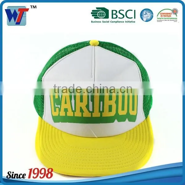 3D Hip Hop Fashion 5 Panel Flat Brim Funny Trucker Hat