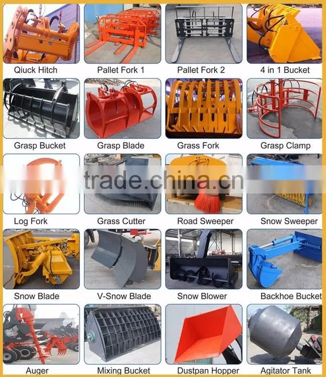 Promotion price 1.5Ton Log grapple Fork Wheel Loader