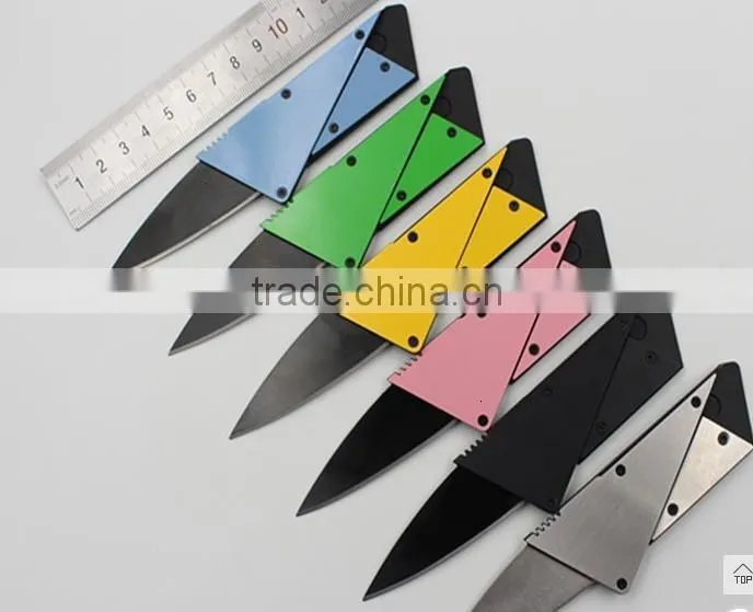 OEM Multi color foldable credit card knife can do customer logo