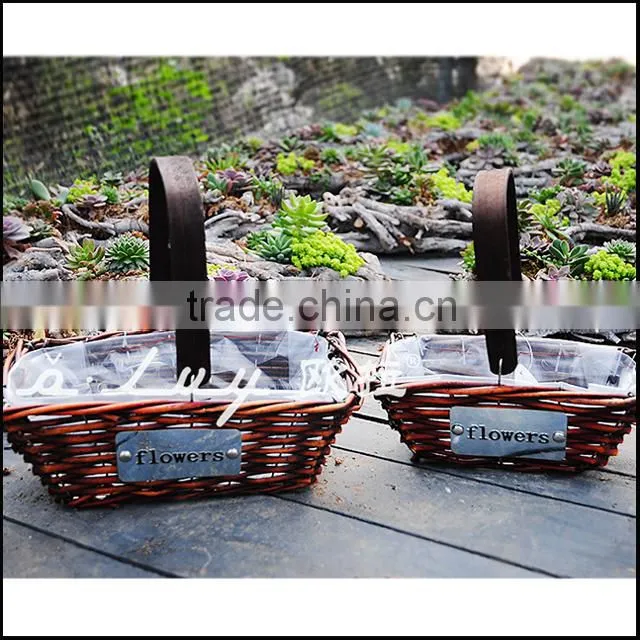 rectangle shape wicker basket willow basket