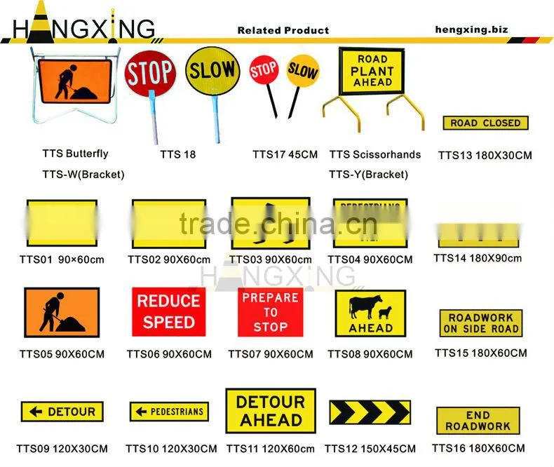 TTS01 temporary road safety sign board