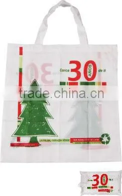 210D polyester reuable foldable shopper bag