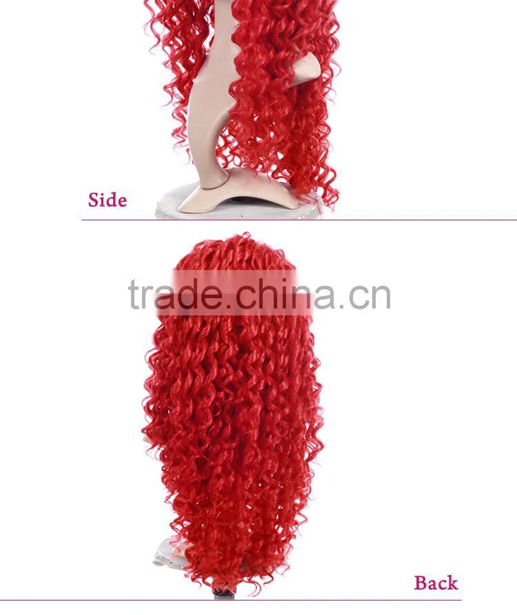 Quality guaranteed synthetic red synthetic front lace wigs