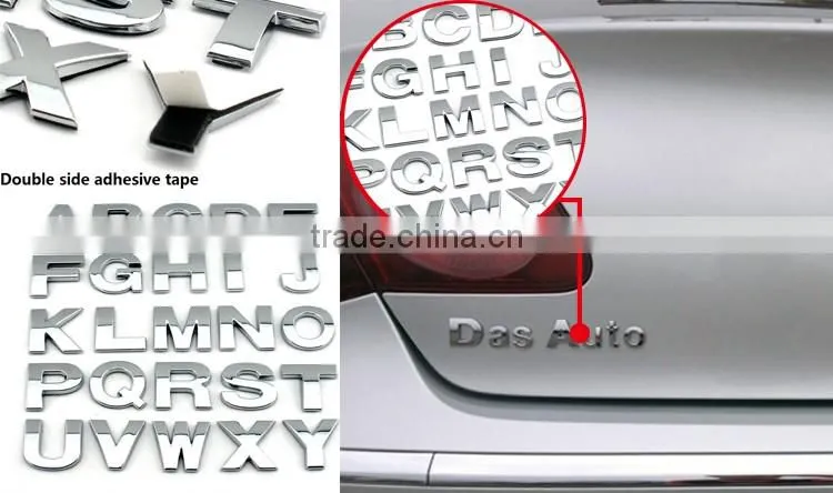 Wholesale chrome letters car sticker custom logo
