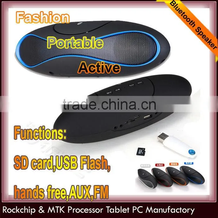 QFX TF/AUX/USB/FM portable Bluetooth Speaker Built-in Microphone with rechargeable lithium battery