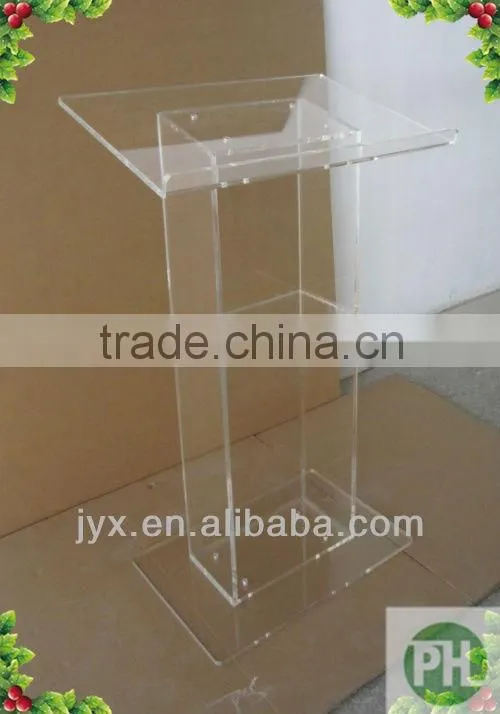 high transparent Z shaped acrylic lectern pulpit