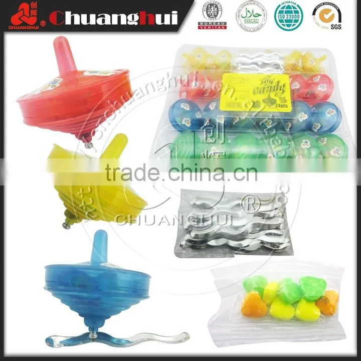 Magnet Peg-Top with Whistle Candy Toy