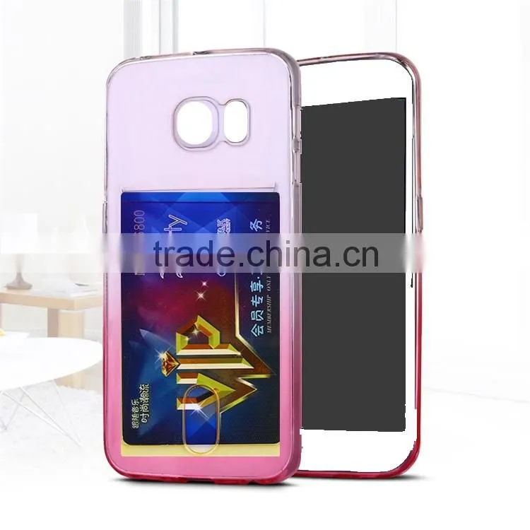 with card bag phone case for huawei ascend g u fusion 5520 6609 8652 activa