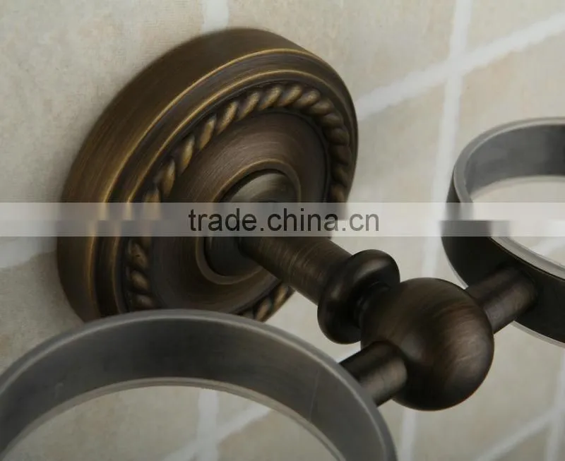 Antique Copper Pure Ceramic Dual Tumbler Holder for Bathroom Accessories