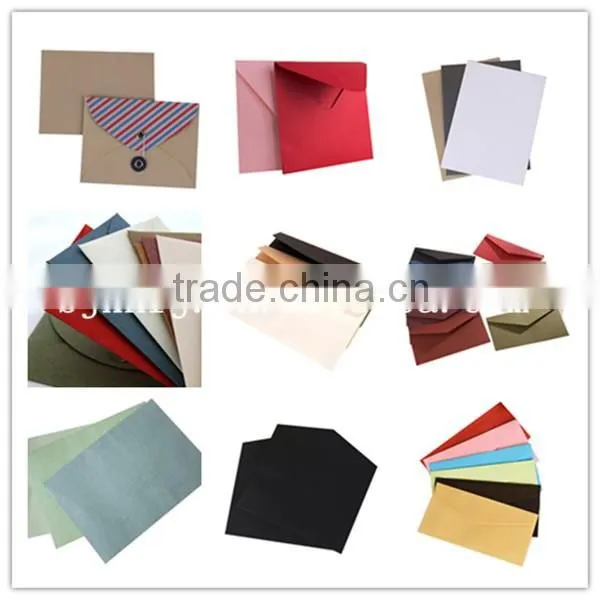 Gold hot stamping luxury paper envelops for gift card