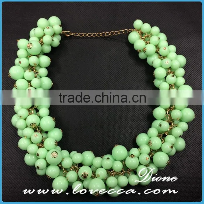 New fashion wholesale women stones trendy beads necklace for sale