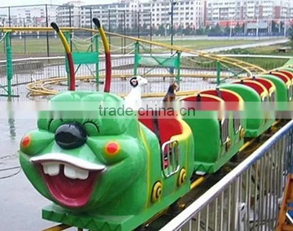 Fairground rides amusement park rides roller coaster caterpillar rides adults / children exciting mini roller coaster for sale