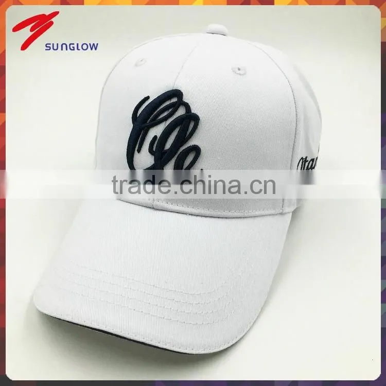 Wholesale 3D embroidery adjustable velcro golf hats for men sun protection