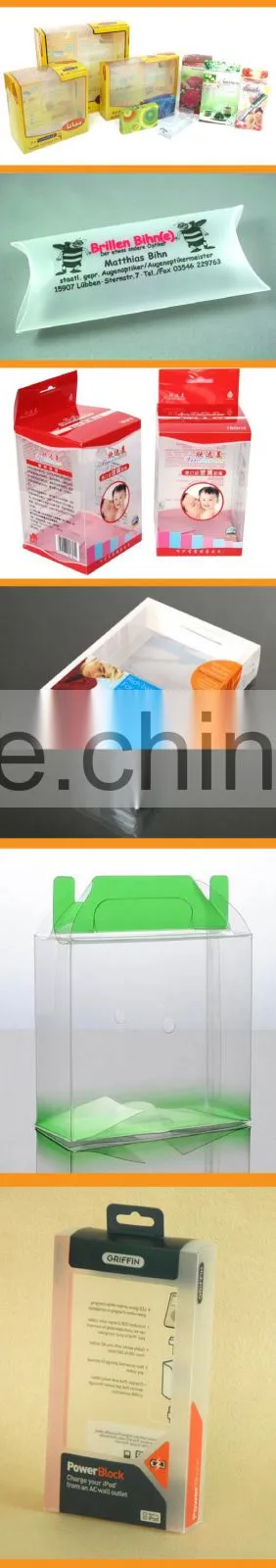 high quality pvc box/pvc packaging boxes/pvc box with hook