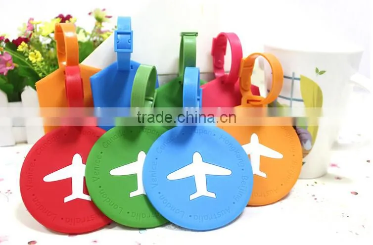 PVC luggage tags with customer customize debossed logos & various colors or shape