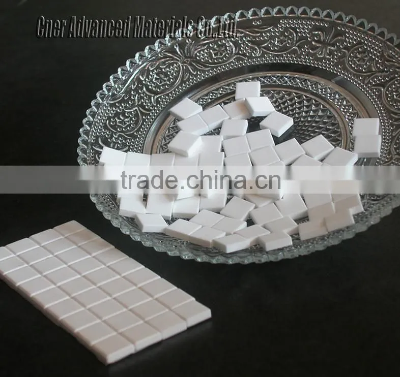 20*20*5mm High alumina ceramic tiles, wear resistant ceramic dimple tile