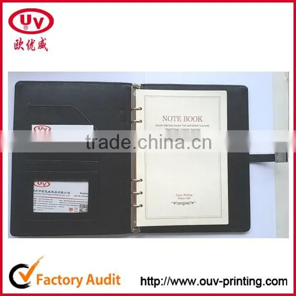 2016 a5 pu leather notebook in gift set with USB