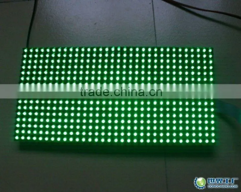 Single green P10 LED Module 32x16 Pixel Pitch LED Display Screen
